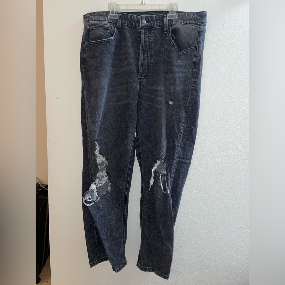 Distressed Black Jeans, Size 16